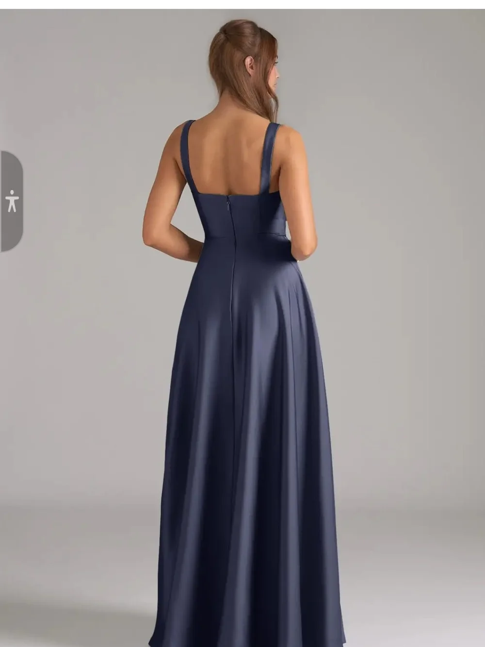 Azazie Shaude A-Line - Stormy Blue and Stormy Blue